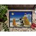 Tucker Murphy Pet™ Golden Retriever & kittens Watching Santa Non-Slip Outdoor Door Mat Synthetics | Rectangle 1'6" x 2'3" | Wayfair ASA2208MAT