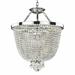 Rosdorf Park Wilhelm 3 - Light Unique/Statement Bowl Pendant w/ Crystal Accents in Gray | 24 H x 19 W x 19 D in | Wayfair 603AM19SP-7C