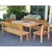 Millwood Pines Tifton Cedar 5 Piece Outdoor Dining Set Wood in Brown | 94" | Wayfair 4B4F7EDECA3442339F5B681290F1C494