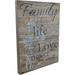 Winston Porter "Family-Where Life Begins & Love Never Ends" Wooden Pallet Sign Wall Décor in Black/Blue/Brown | 27 H x 21 W in | Wayfair