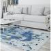 Blue/White 60 x 0.08 in Area Rug - Wrought Studio™ Deltufo Off White/Gold/Blue Rug Polyester | 60 W x 0.08 D in | Wayfair