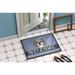 Tucker Murphy Pet™ Shih Tzu Welcome Non-Slip Outdoor Door Mat Synthetics in White/Blue/Indigo | Rectangle 2' x 3' | Wayfair BB1436JMAT