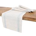 August Grove® Truesdale Floral Rectangular Table Runner, White Polyester/Linen in Blue | 15 D in | Wayfair 5740667CFED84064A554F292B67FF4D1