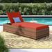 Lark Manor™ Ambroselli 77" Long Reclining Single Chaise w/ Cushion in Brown | 16 H x 31 W x 77 D in | Outdoor Furniture | Wayfair