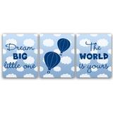 Isabelle & Max™ Ady Hot Air Balloon Nursery 3 Piece Set Paper Print in Blue | 7 H x 5 W x 0.1 D in | Wayfair E4D1B12A68DD4BA0AD9CE1911D83E685