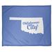 East Urban Home Oklahoma City Oklahoma Fleece Throw Microfiber/Fleece/Microfiber/Fleece in Blue | 32.5 W in | Wayfair