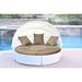 Latitude Run® Bourbana 4 Piece Complete Patio Set w/ Cushions Synthetic Wicker/Wood/All - Weather Wicker/Wicker/Rattan in White | Wayfair