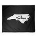 East Urban Home Durham North Carolina Fleece Throw Microfiber/Fleece/Microfiber/Fleece in Black | 52.5 W in | Wayfair