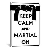 Winston Porter Jetter Keep Calm & Martial On - Graphic Art Print on Canvas Metal in Black | 40 H x 26 W x 1.5 D in | Wayfair