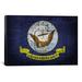 Winston Porter U.S. Navy Flag (Riveted Warship Panel Background) III - Gallery-Wrapped Canvas Giclée Canvas in Black/Blue/Indigo | Wayfair