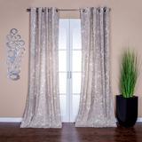 Bayou Breeze Atoll Paisley Semi-Sheer Grommet Single Curtain Panel Linen, Polyester in Gray/Brown | 96 H in | Wayfair