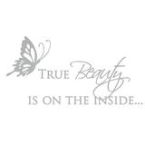 Charlton Home® True Beauty Wall Decal Vinyl in Gray/Brown | 27 H x 54 W in | Wayfair 50F92C52C2D041E5AE1BBAE269E68CBA