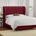 Charlton Home® Waldwick Standard Bed Upholstered/Velvet in Brown | 54.5 H x 62 W x 83 D in | Wayfair BAB8F89D7C4644B8A12A4C9D6F1B42A5