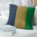 East Urban Home South Bend Pillow Polyester/Polyfill/Leather/Suede in Green/Blue/Yellow | 20 H x 20 W x 3 D in | Wayfair