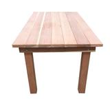 Millwood Pines Creedmoor Solid Wood Dining Table Wood in Brown | 31.5 H x 96 W x 38.5 D in | Outdoor Dining | Wayfair