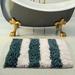 Alcott Hill® Pulver Woven Rectangle Cotton Blend Non-Slip Striped Bath Rug Cotton Blend | 1.8 H x 21 W in | Wayfair