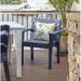 Longshore Tides Destini Patio Dining Chair Wood in Green/Blue | 33.5 H x 19.5 W x 24 D in | Wayfair 52032E85378D4CCDB66349BE82FF4129