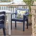 Longshore Tides Destini Patio Dining Chair Wood in Yellow | 33.5 H x 19.5 W x 24 D in | Wayfair 91D69E76A76B4EBE8A535BA3889F5916
