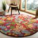Green/Red 72 x 0.63 in Indoor Area Rug - World Menagerie Arber Floral Handmade Tufted Wool Area Rug Wool | 72 W x 0.63 D in | Wayfair JAR951A-6R