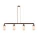 Breakwater Bay Saroyan 4 - Light Kitchen Island Linear Pendant Glass, Crystal in Gray/White | 10.75 H x 49.13 W x 4.5 D in | Wayfair