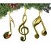 The Holiday Aisle® 3 Piece Asst. Music Note Hanging Figurine Ornament Set Metal in Yellow | 5 H x 3 W x 1 D in | Wayfair