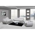 Orren Ellis Upholstered 3 Piece Living Room Set Leather Match in White | 38 H x 86 W x 37 D in | Wayfair Living Room Sets