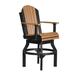 Ebern Designs Taven Adirondack Counter Height Swivel Patio Dining Chair Plastic/Resin in Black/Brown | 46.5 H x 29.5 W x 31.25 D in | Wayfair