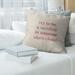 East Urban Home Handwritten Try To Be A Rainbow Quote Linen Pillow Cover Linen in Red/Brown | 26 H x 26 W x 0.5 D in | Wayfair