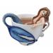 Breakwater Bay Bernabe Amy Brown Relax Time Mermaid In Tea Cup Figurine Resin in Blue/Gray/White | 3.25 H x 4.25 W x 3 D in | Wayfair