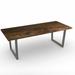 Union Rustic Horrace Solid Wood Double Pedestal Dining Table Wood/Metal in Brown | 30 H x 60 W x 30 D in | Wayfair C60C3108F9AF401FAEC95BD346C90C32