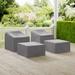 Arlmont & Co. 4 Piece Conversation Set Cover, Wicker in Gray | 30 H x 33 W x 36.5 D in | Outdoor Cover | Wayfair 3121232B1B714431A21F23DEE51F2D91