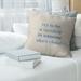 East Urban Home Handwritten Try To Be A Rainbow Quote Linen Pillow Cover Linen in Blue | 20 H x 20 W x 0.5 D in | Wayfair