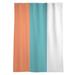 East Urban Home Miami Football Stripes Sheer Rod Pocket Single Curtain Panel Sateen in Green/Blue | 53 H in | Wayfair