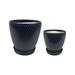 World Menagerie Latif 2-Piece 100% Ceramic Pot Planter Set Ceramic in Blue | 6.75 H x 6.75 W x 6.75 D in | Wayfair E1ECE3BA3EC242AE9AA999709379BA0B