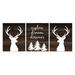 Isabelle & Max™ Embrey Light Gray/Blue Rustic Woodland 3 Piece Set Deer Antler Nursery Wall Art 'Explore Dream Discover' Paper Print | Wayfair