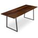 Foundry Select Doron Bar Height Solid Wood Dining Table Wood/Metal in Brown | 42 H x 60 W x 30 D in | Wayfair 052FE4E37BCF4EAC886CEAABD516C5E4