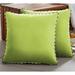 Wade Logan® Coons Outdoor Square Pillow Cover & Insert Polyester/Polyfill blend in Green/Blue | 24 H x 24 W x 6 D in | Wayfair