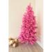 The Holiday Aisle® Pre-Lit Pink Pine Artificial Christmas Tree with Clear/White Lights, Metal in Green/White | 78 H x 41 W in | Wayfair