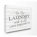 Ebern Designs 'Do the Laundry Bathroom Word Design' Graphic Art on Canvas in Black/White | 16 H x 20 W x 1.5 D in | Wayfair