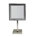 Whitehaus Collection Freestanding LED Makeup/Shaving Mirror Metal in Gray | 14.75 H x 8 W x 4.6 D in | Wayfair WHMR295-BN