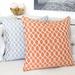 Winston Porter Arceo Outdoor Square Pillow Cover & Insert Polyester/Polyfill blend in Orange | 20 H x 20 W x 5 D in | Wayfair