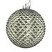 The Holiday Aisle® Durian Glitter Ball Ornament Plastic in Gray/Black | 6 H x 6 W x 6 D in | Wayfair 70D0125D156C46A0A3A57EF6970B717F