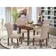 Rosalind Wheeler Kia 5 Piece Extendable Solid Wood Dining Set Wood/Upholstered in Brown | 30 H in | Wayfair BFCBD2E486884AA7A58F4B8B96295C19