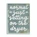 Ebern Designs 'Normal Setting Funny Family Laundry Bathroom Word Design' - Textual Art Print on Canvas in Blue | 14 H x 11 W x 1.5 D in | Wayfair