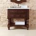 James Martin Vanities Castilian 36" Single Bathroom Vanity Set Marble, Wood in Black/Brown | 33.75 H x 36 W x 23.5 D in | Wayfair 160-V36-ACG-3CAR