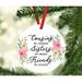 The Holiday Aisle® Friendship Gift Cousins by Chance Sisters by Heart Friends by Choice Ball Ornament in Pink | 3.5 H x 3.5 W x 3.5 D in | Wayfair