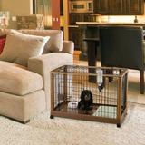 Richell Mobile Pet Crate Wood in Brown | 26 H x 24.2 W x 36.8 D in | Wayfair 94128