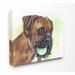 Charlton Home® 'Boxer w/ Ball Dog Pet Animal Watercolor Painting' Graphic Art on Canvas Canvas | 24 H x 30 W x 1.5 D in | Wayfair