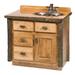 Loon Peak® Cleary 36" Single Bathroom Vanity Base Only Solid + Manufactured Wood in Brown | 33 H x 36 W x 21 D in | Wayfair
