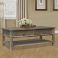 August Grove® New Haven Tribeca Coffee Table w/ Storage Wood in Brown/Gray | 18 H x 48.5 W x 28 D in | Wayfair 4BE0D638F8974BC886B788F672B7412E
